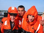 Some cold and wet Sea Cadets after their training mission. Photo by CWO F. Woodward, NSCC